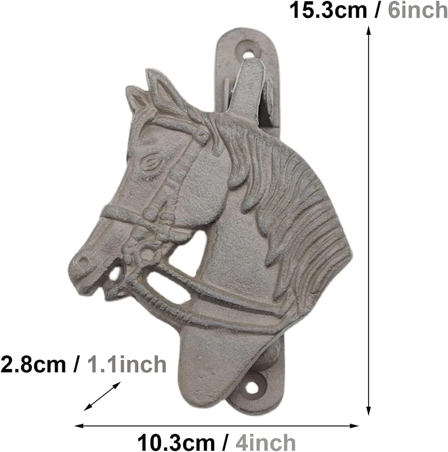 Door Knocker Door Knocker Horse-Shape Cast Iron Door Knock Vintage Antique Door Handle for Garden Courtyard Decor Door Ring Knocker Unique