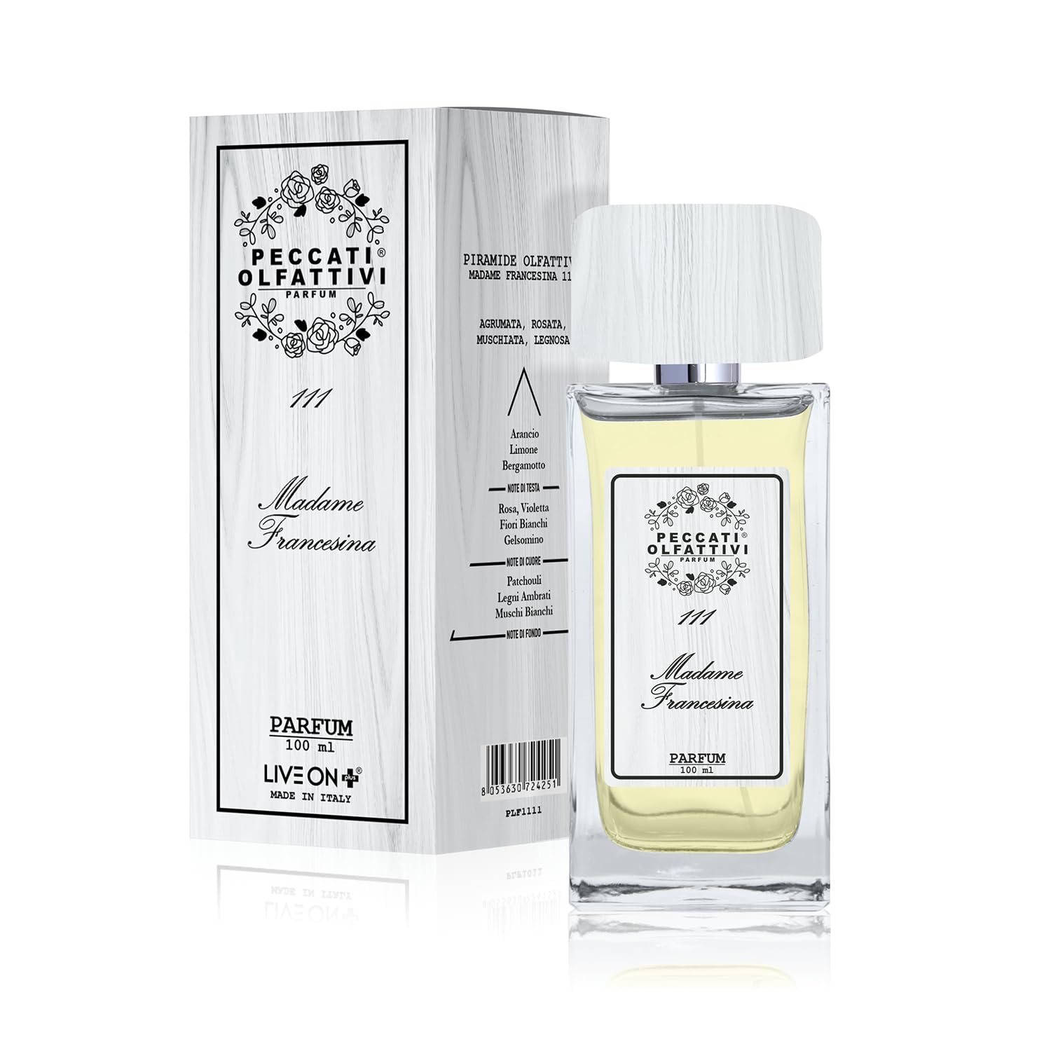 N°111 Parfum Femme Équivalent à Mademoiselle - Dupe Parfum Féminin Persistant avec 30% d'Essence Pure, Fragrance Similaire à l'Originale Longue Durée et Résistante 100 ml Parfum