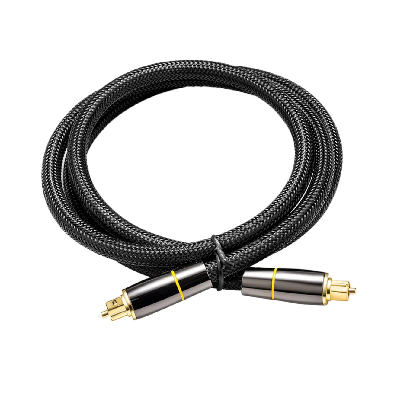Homoyoyo Câble Audio Optique Mâle-mâle en Fibre Optique, pour Console de Jeux et Tv, Transmission du Signal, Gaine de Protection, Noir,