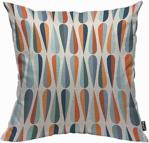 Mugod Modern Vintage French Cafe Cushion Cover Throw Pillow Covers Abstract Advertising Pattern Pillow Case for Men Women Decorative Home Sofa Chair Couch 45x45cm/18x18 Inch