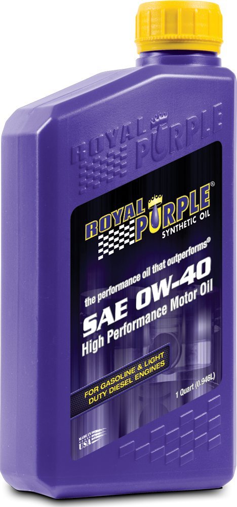 Royal Purple 11485 API-Licensed SAE 0W-40 High Performance Synthetic Motor Oil - 12 Quart