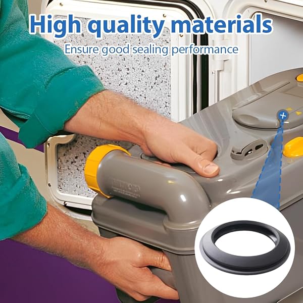 1 Pezzi Cassetta Wc Esterna Per Thetford, Guarnizione Scarico Wc Per Wc Camper Con Cassetta Esterna, Guarnizione Cassetta Compatibile Con Thetford C200/C250/C400/C2, Accessori Per Camper(B) - 4