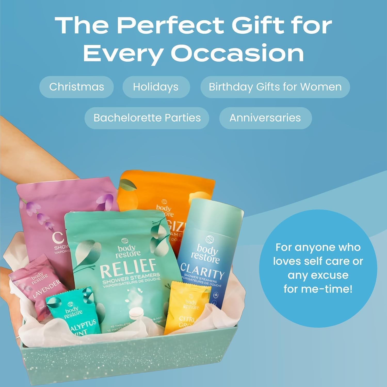 BodyRestore Défroisseur de douche aromathérapie - Cadeaux de Noël pour femmes et hommes, Stocking Stuffers (30 points)