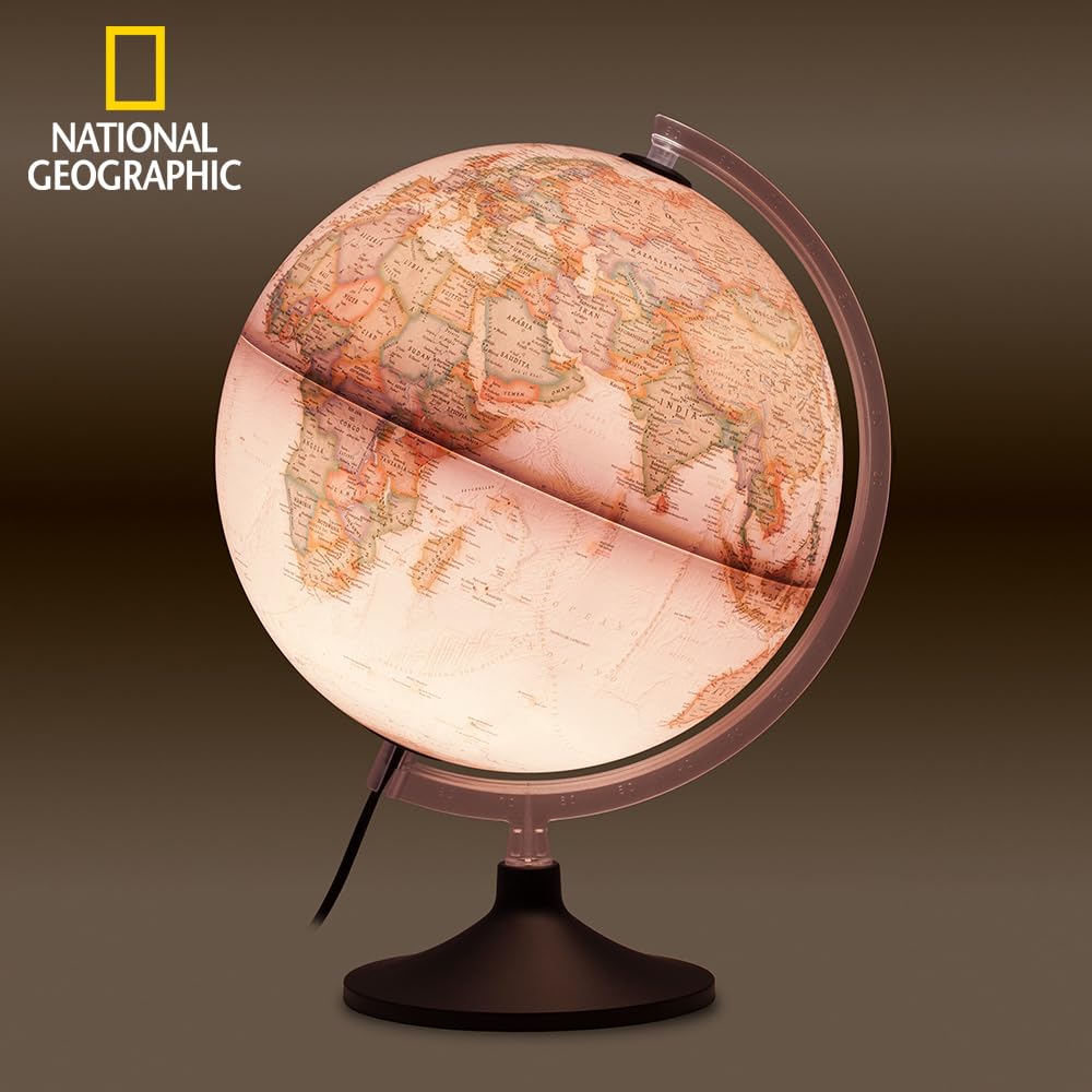Tecnodidattica Mappamondo National Geographic Carbon Executive, Colore Marrone, 0331C0