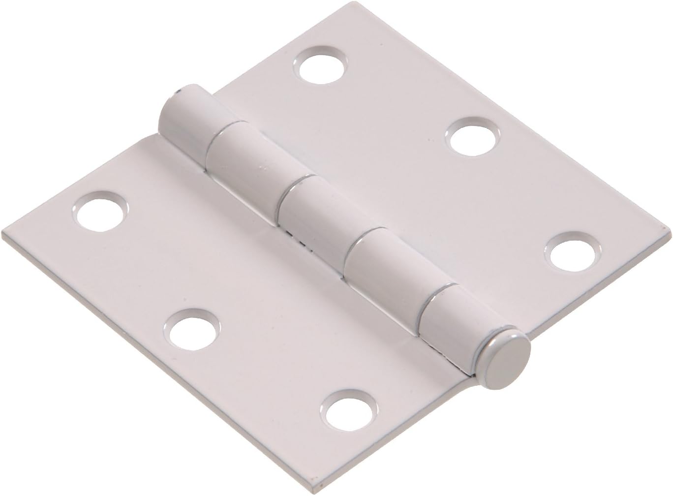 851284 Residential Square Corner Door Hinges with Removable Pin White 3