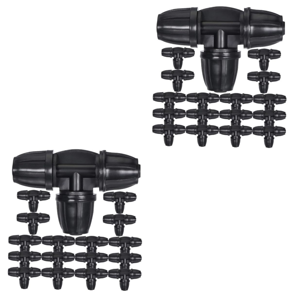 Conector en T, 40 piezas de riego por goteo Junta en T con púas Adaptador de riego en T Adaptador de púas for manguera Conector de tubo de agua