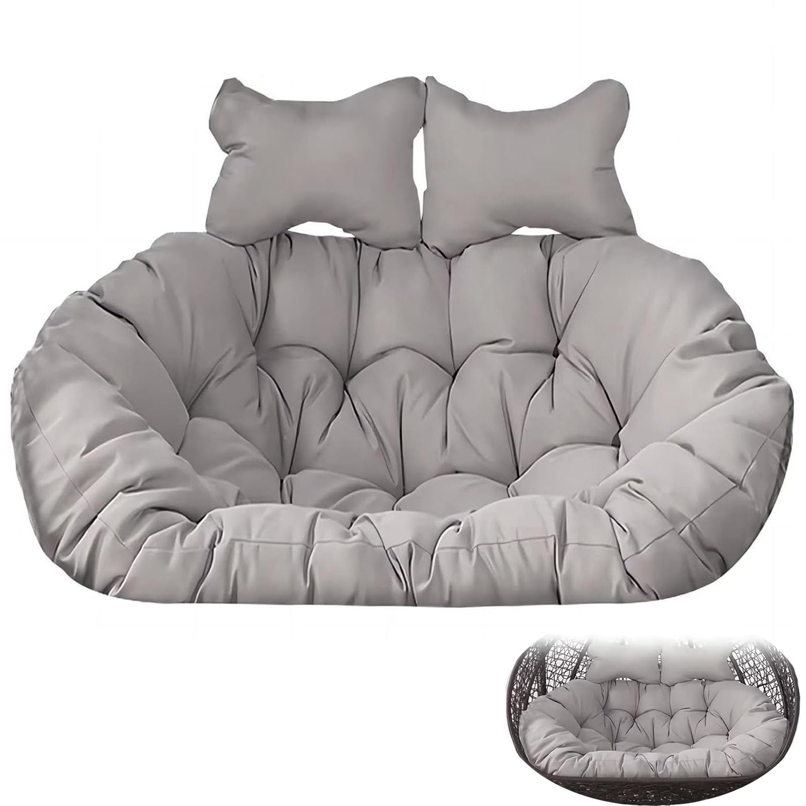 Cojín de doble columpio lavable y grueso para solucionar la falta de comodidad exterior