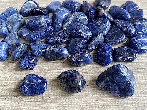 Image of 1 /2 LB Sodalite Tumbled Stones, Polished Sodalite Gemstone, Healing Crystals (Sodalite)