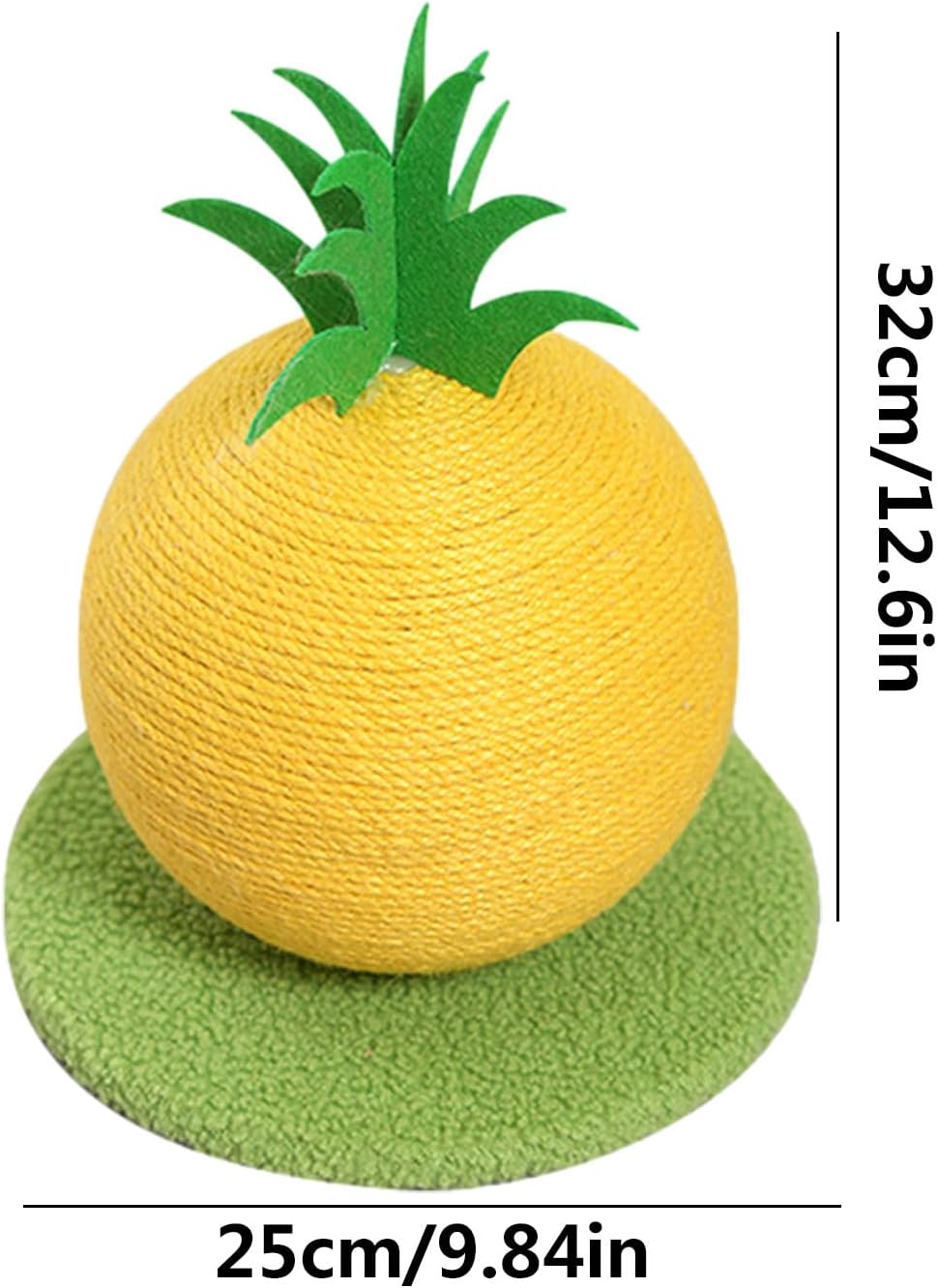 Fruit-Shaped Eco Cat Scratching Post - Hand-Wrapped Sisal & Non-Shedding (Indoor Cats, Ready)​​ (A)