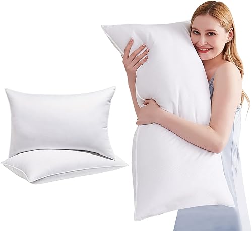 Mr.Ye Almohadas de cama para dormir, tamaño King, paquete de 2 almohadas suaves de calidad hotelera de lujo premium relleno alternativo para dormir