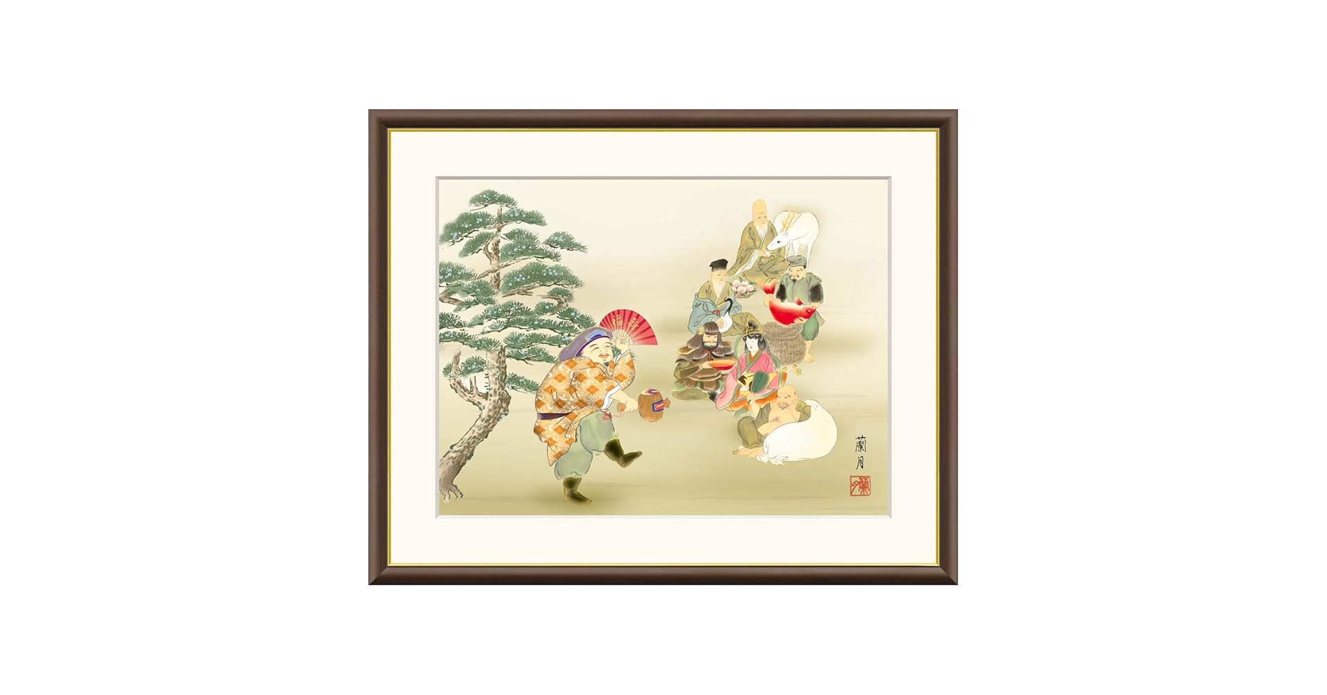 ハル。❀神秘的な福福絵画❀チョクレイ 白蛇弁才天 七福神 開運絵 仏画 ジクレー版画 スピリチュアル SS