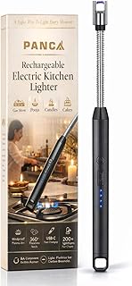 PANCA Electric Rechargeable Plasma Gas Lighter for Kitchen & BBQ | USB Type-C Windproof Arc Lighter with 360° Flexible Nec... Price In India