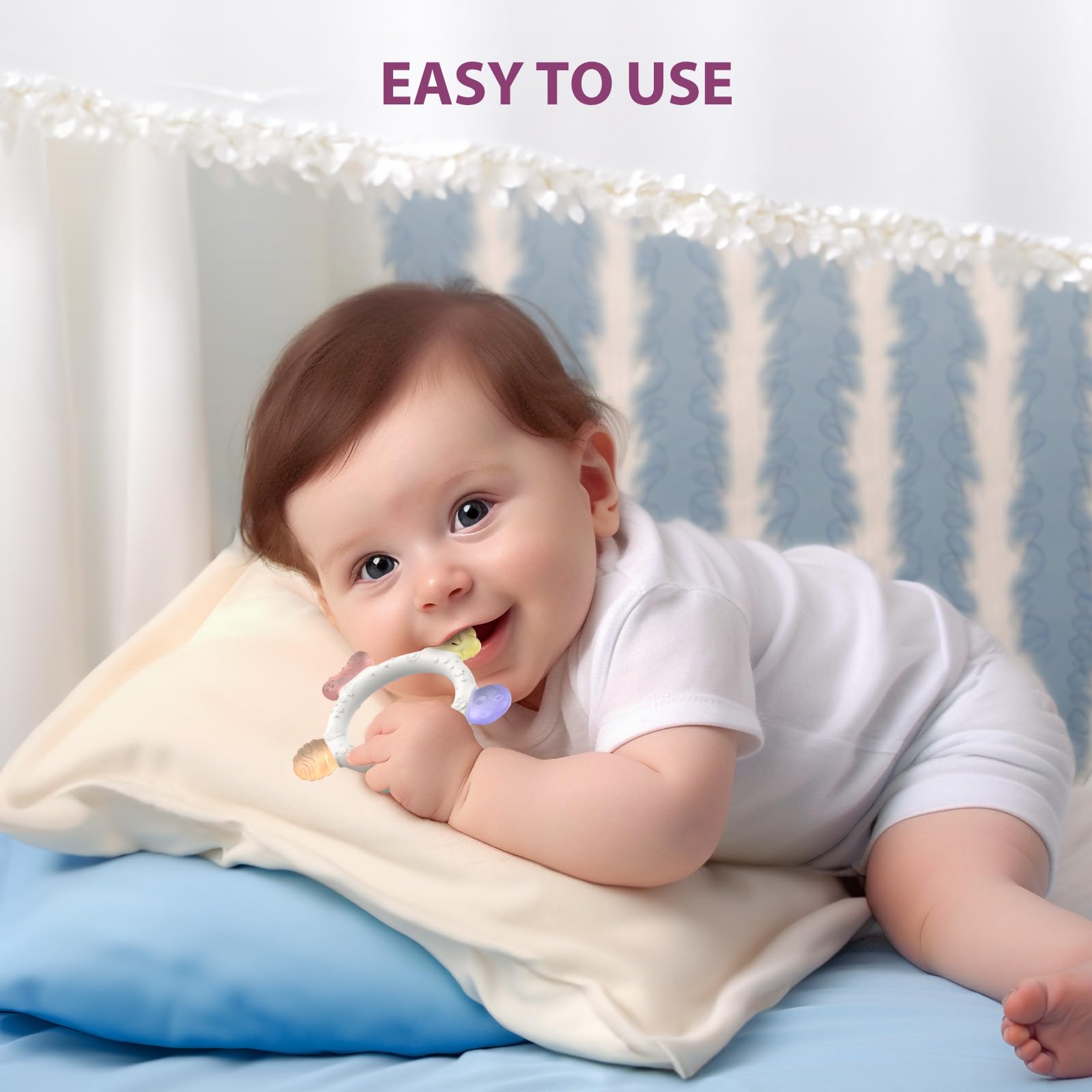 akolik Massaggia Gengive Neonati, Massaggiagengive Giochi dentizione Neonato Senza BPA Giochi Neonato per Neonati di Età Superiore ai 0 3 6 12 Mesi