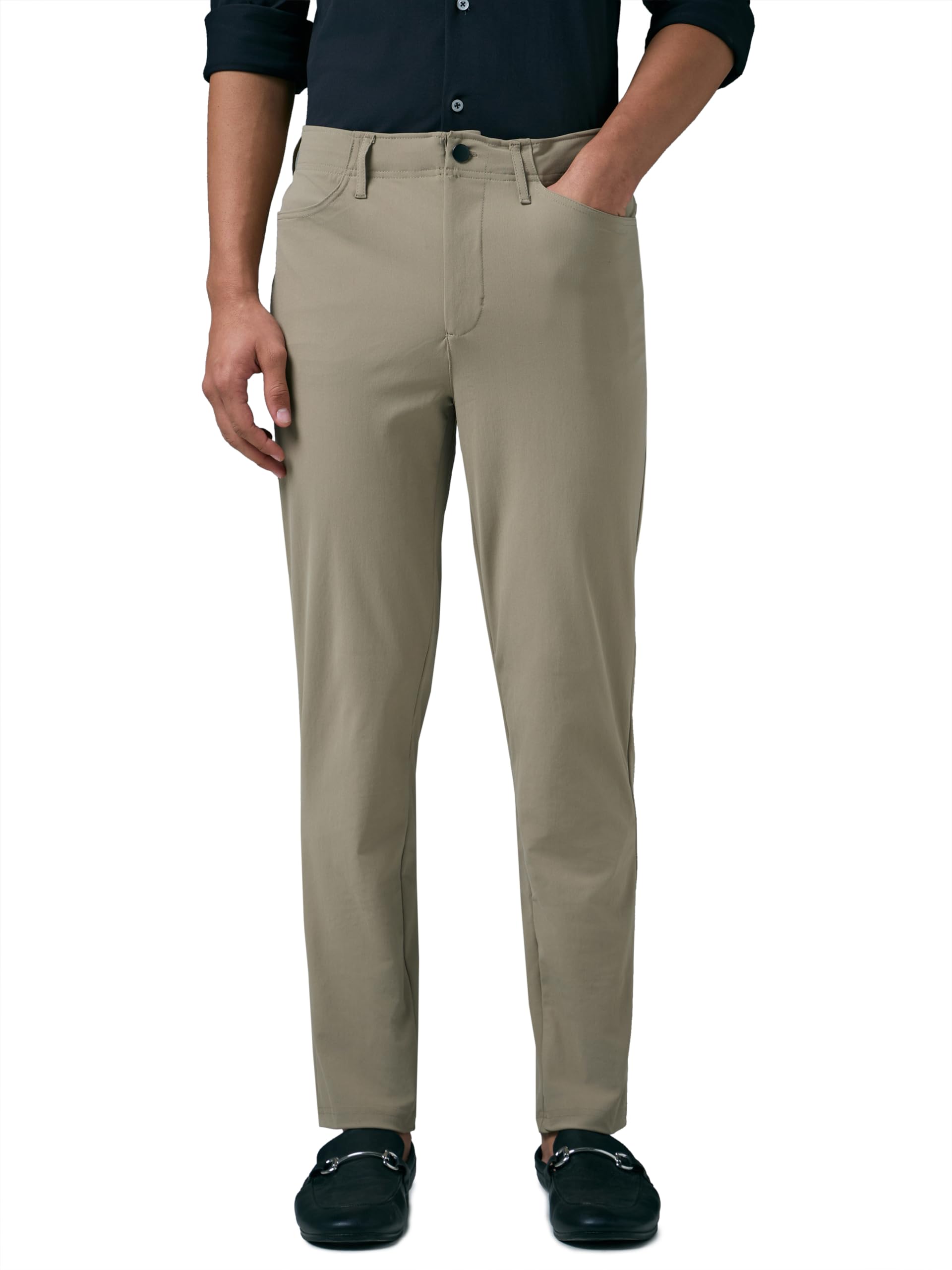 technosport Men's Straight Fit Solid Semi-Formal Trousers Pants with DURACOOL+-picture-11