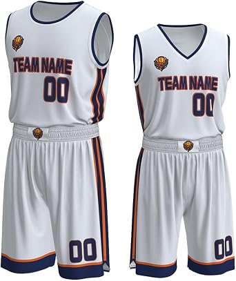 Personalized Basketball Jersey, Sport Shirt with Custom Team Name Number Logo for Men Women Youth