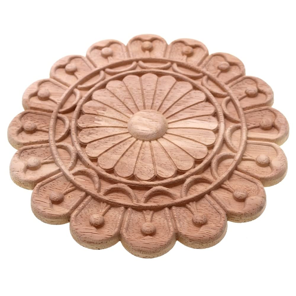 Rzeźba koło w stylu retro ściana artystyczna dekoracyjne drewno aplikacja Vintage Home Decor akcesoria do dekoracji Miniaturas, 30 cm)
