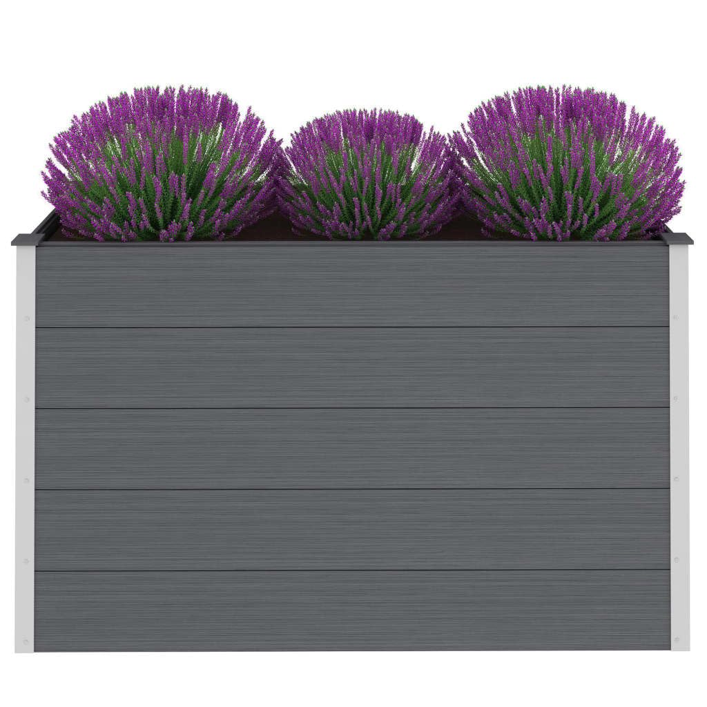 Willood Garten Hochbeet WPC 150 x 50 x 91 cm Grau
