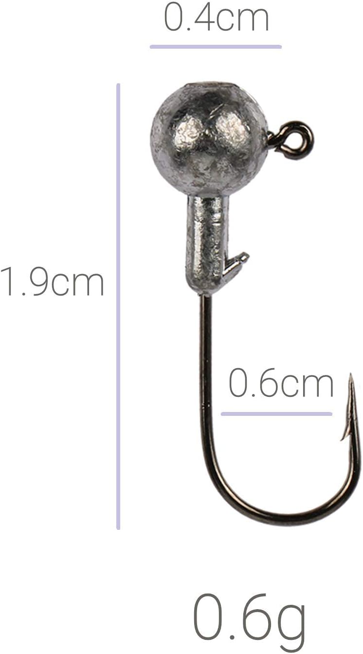 Amazon Goture ジグヘッド セット ワーム フック アジング 釣り針 ケース付き 0 6 g 25 30 35 40 50個多仕様を選べる Goture オモリ シンカー