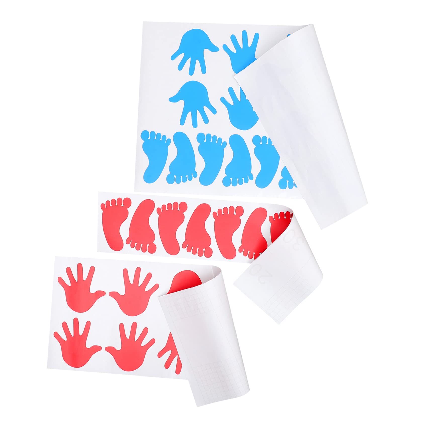 DOITOOL 160piezas Pegatinas Autoadhesivas De Manos y Pies Para Decoración Infantil Coloridas Para Guardería Habitación y Sala De Resistente y Fácil De Aplicar