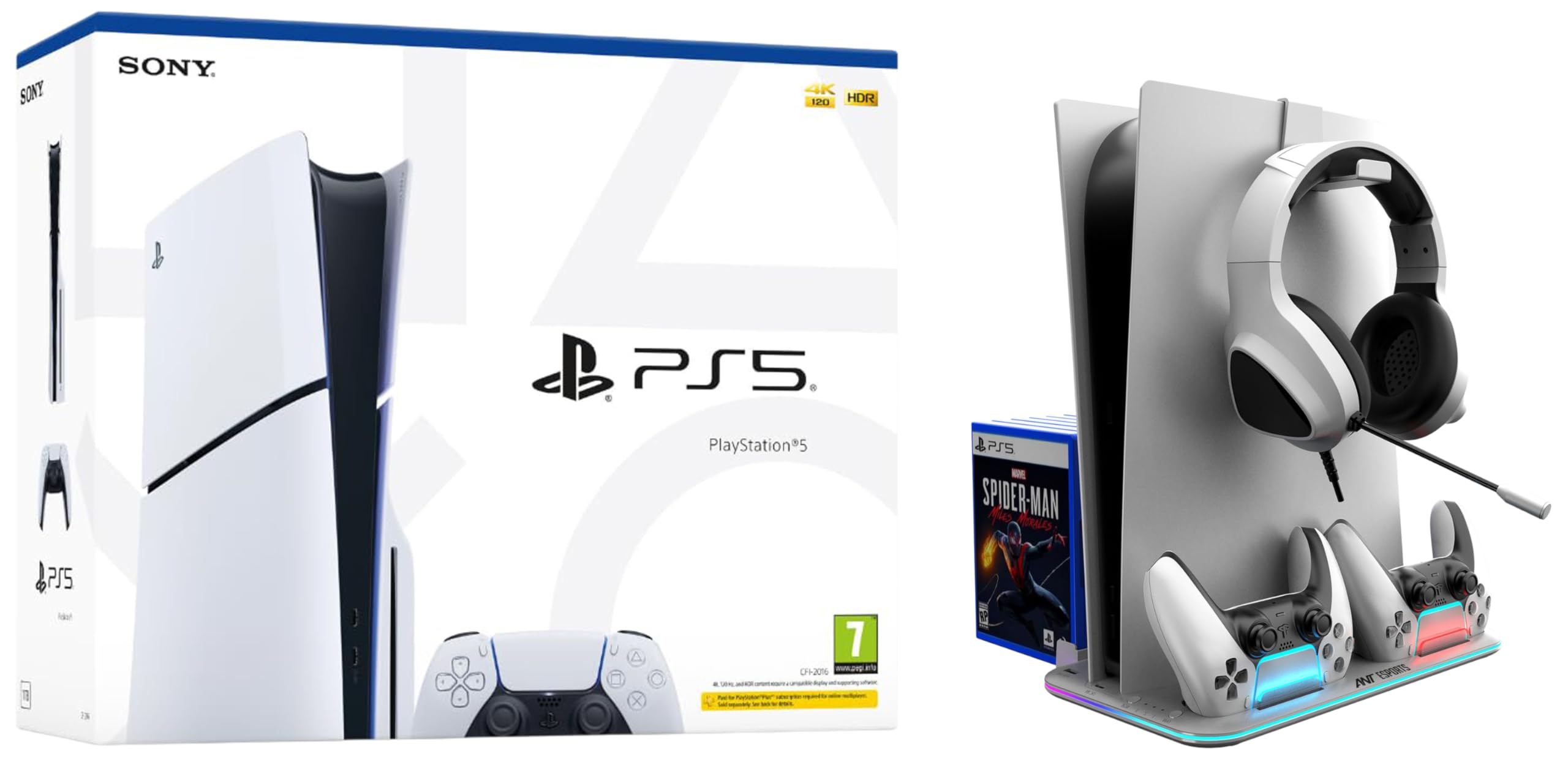 Sony PlayStation5 Gaming Console (Slim) & Ant Esports Dock5 RGB with Cooling Fan and Dual Controller Charger Station, PS5 Console Disc & Digital Edition-picture-22