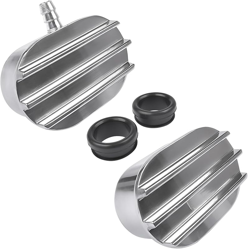 Respiro de tampa de válvulas oval com aletas NEWZQ para furo de 1-1/4" – Kit