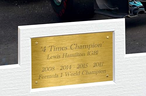 Miniatura 2 de Mercedes-AMG Petronas - Marco de fotos con autógrafo A4 de 12 x 8 pulgadas, modelo Lewis Hamilton, edición de celebración del campeón del mundo 4