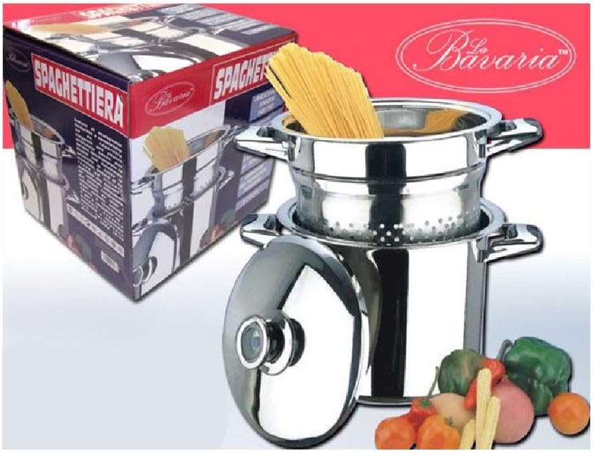 Madprice La Spaghettiera Bavaria Pasta Pot 3 Pieces Boilie Paste Basket Colander