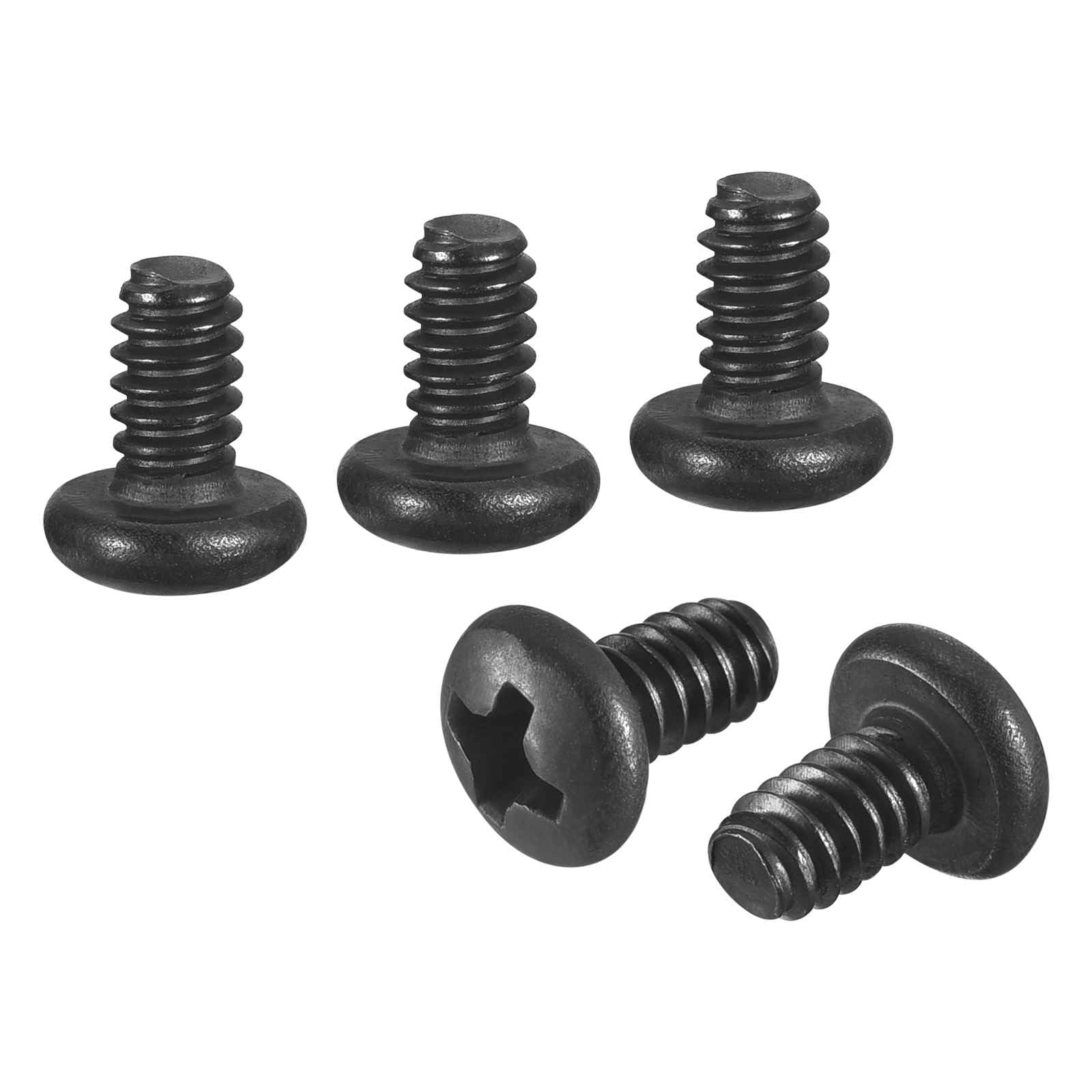 DTGN #6-32x1/4" Pan Head Machine Screws - 50pcs - Good for Machinery - 304 Stainless Steel Phillips Machine Screws Bolts - Black — image 1