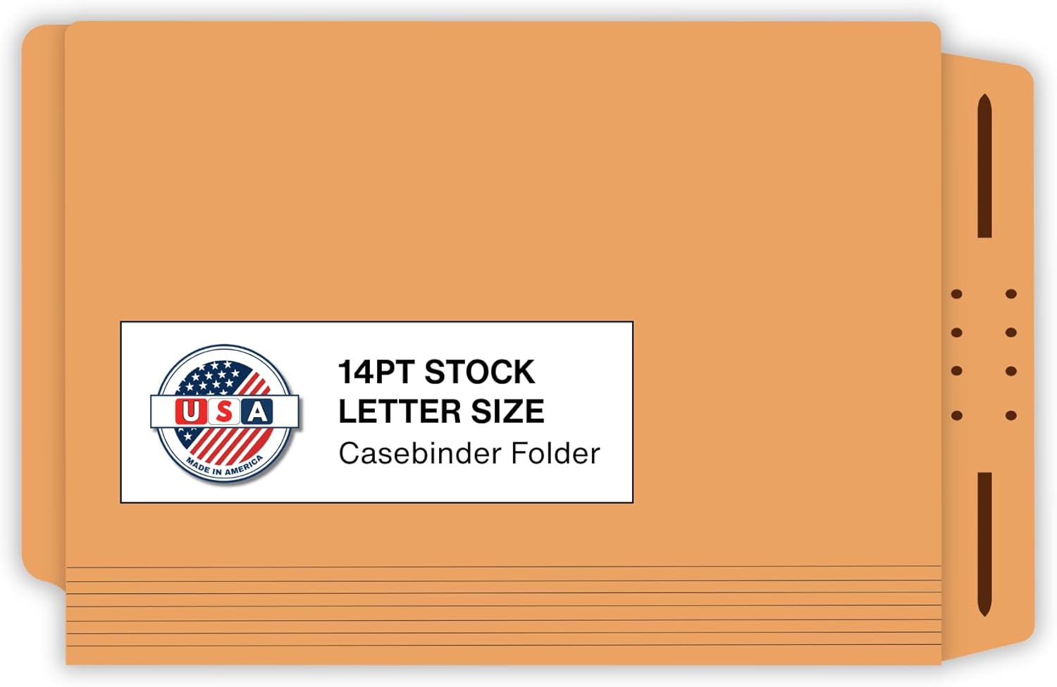 Goldenrod Casebinder File Folders, Doctor Stuff, End Tab, Letter Size Casebinder Style Folder with Fully Reinforced Back and 2" Embedded Fastener on Endwing, 14 pt Stock, Box of 50