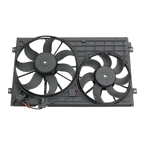 JDMSPEED New Radiator Cooling Dual Fan Assembly Replacement for Golf