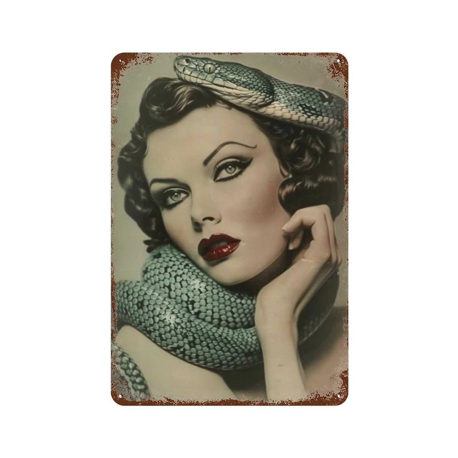 WUJHGRSG Vintage Medusa 04 Wall Art Retro Iron Vintage Metal Tin Sign Poster Modern Decor for Home Cofffee Club Bar Shop Style 30x20cm