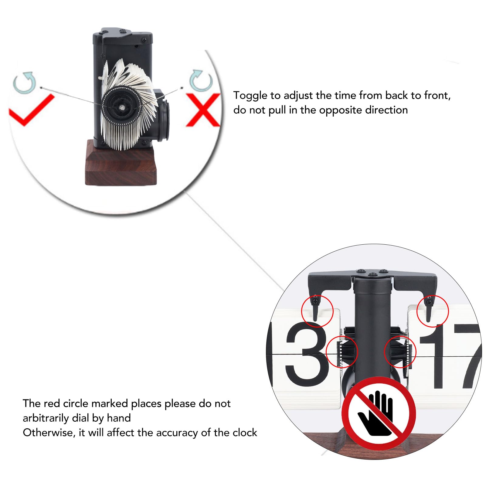 Horloge numérique rétro à Affichage Rabattable | horloge à changement automatique de page (24 h) pour la décoration du salon, du bureau, de l'école, de l'hôtel ou du café