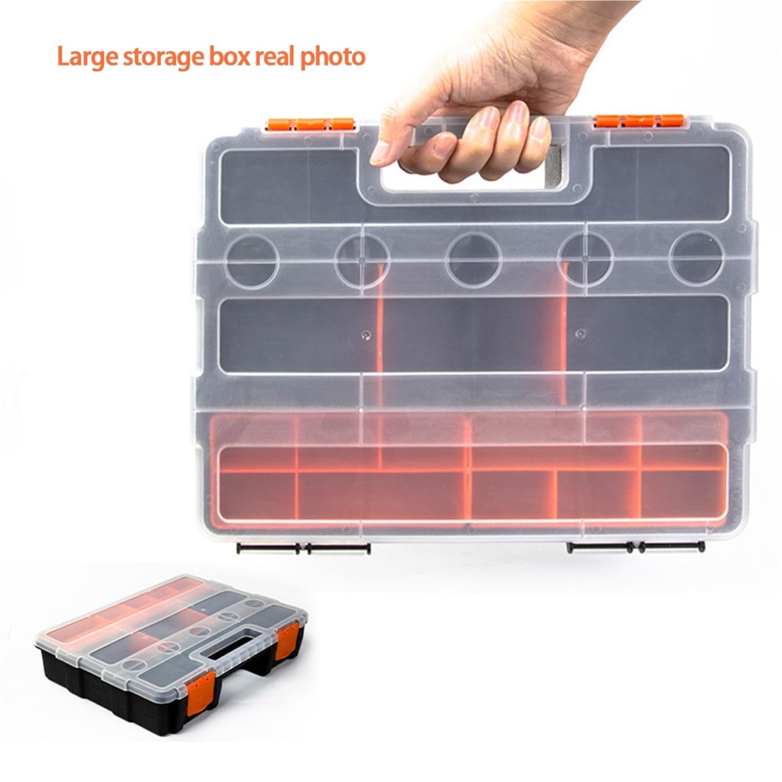 Organizador de cajas de tornillos Organizador de caja herramientas pequeña con gran capacidad almacenamiento tornillos Caja(S)