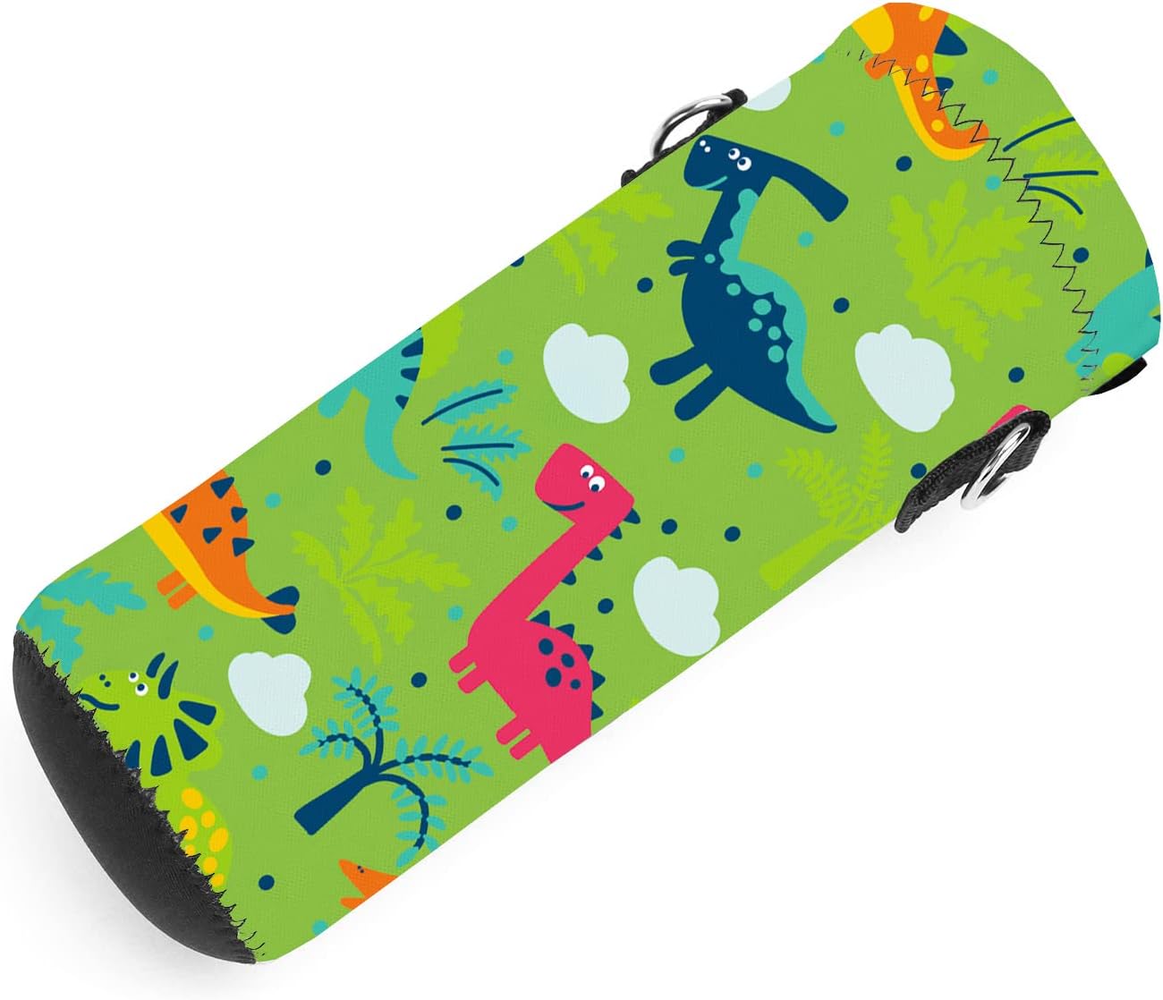 AMARY 500ML Neoprene Water Bottle Carrier Bag with Adjustable Shoulder Strap,Insulated Water Bottle Cover for Stainless Steel/Glass/Plastic Bottles 16.9OZ (dinosaur) - Image 3