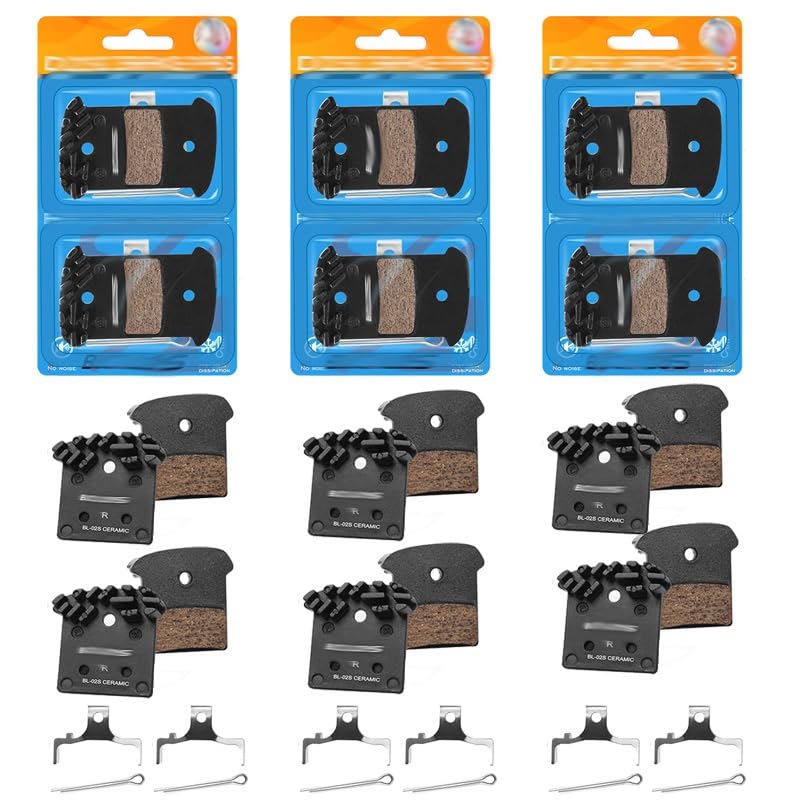 Pastillas de freno de disco para bicicleta de montaña compatibles con J04C J05A, pastillas de freno de cerámica Hydarulic para bicicleta de carretera y montaña (BL-02S, 6 pares)