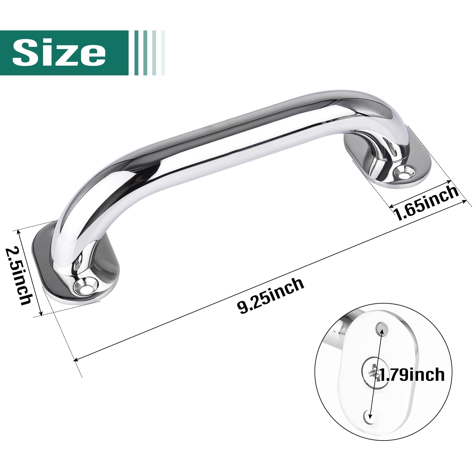 NovelBee 2 maniglie marine da 22,9 cm, in acciaio inox, per barche, yacth, camper