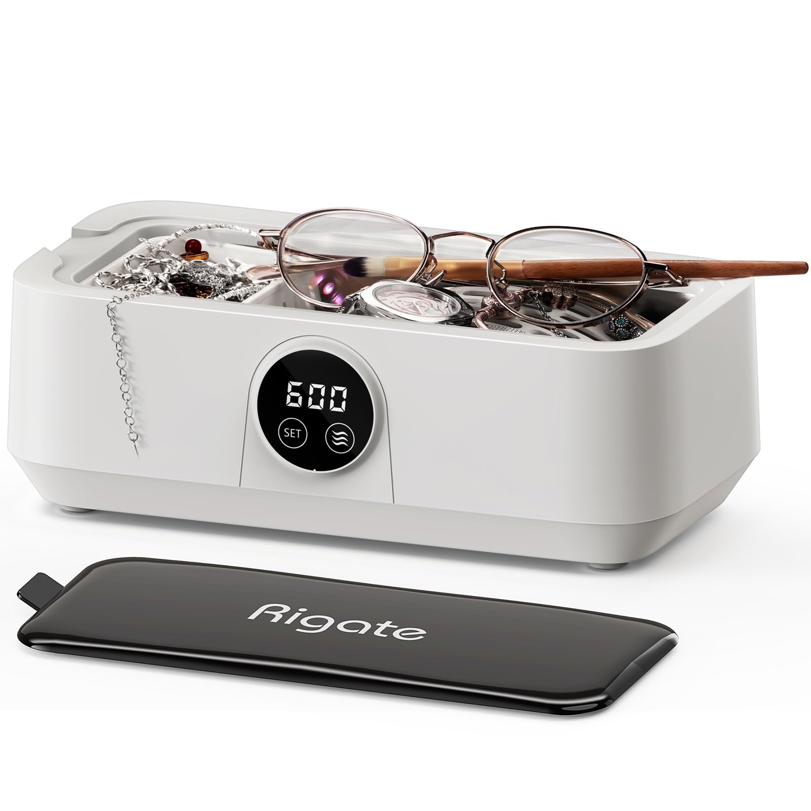 Ultrasonic jewelry cleaner with 360° deep cleaning technology