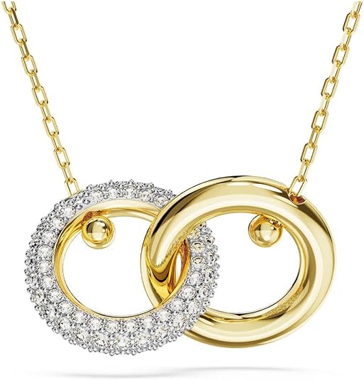 Swarovski Dextera Pendant Necklace with Interlocking Loop and Clear Crystals