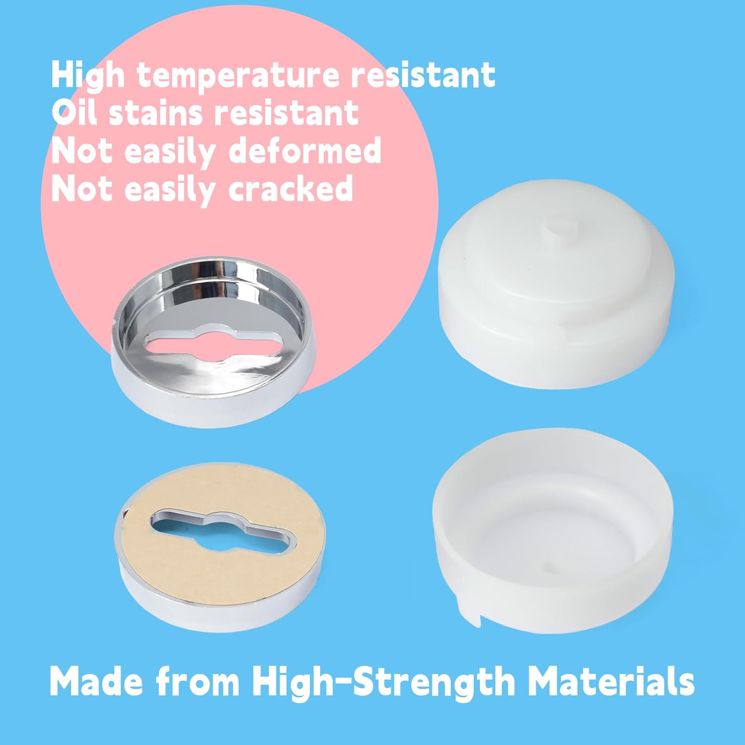 W10814133 Range Surface Burner Knob Bezel Set Replacement for Whirlp for KitchenAid Parts Replace W10437082 W10797429 W10785119 W10796642 EAP9603956