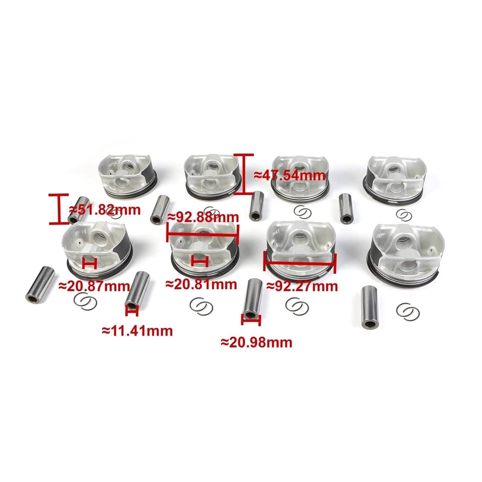 Anello Pistone 8 pezzi Pistoni e fasce elastiche motore STD per BMW 550i 650i 11257542292 11257831889 Sostituire