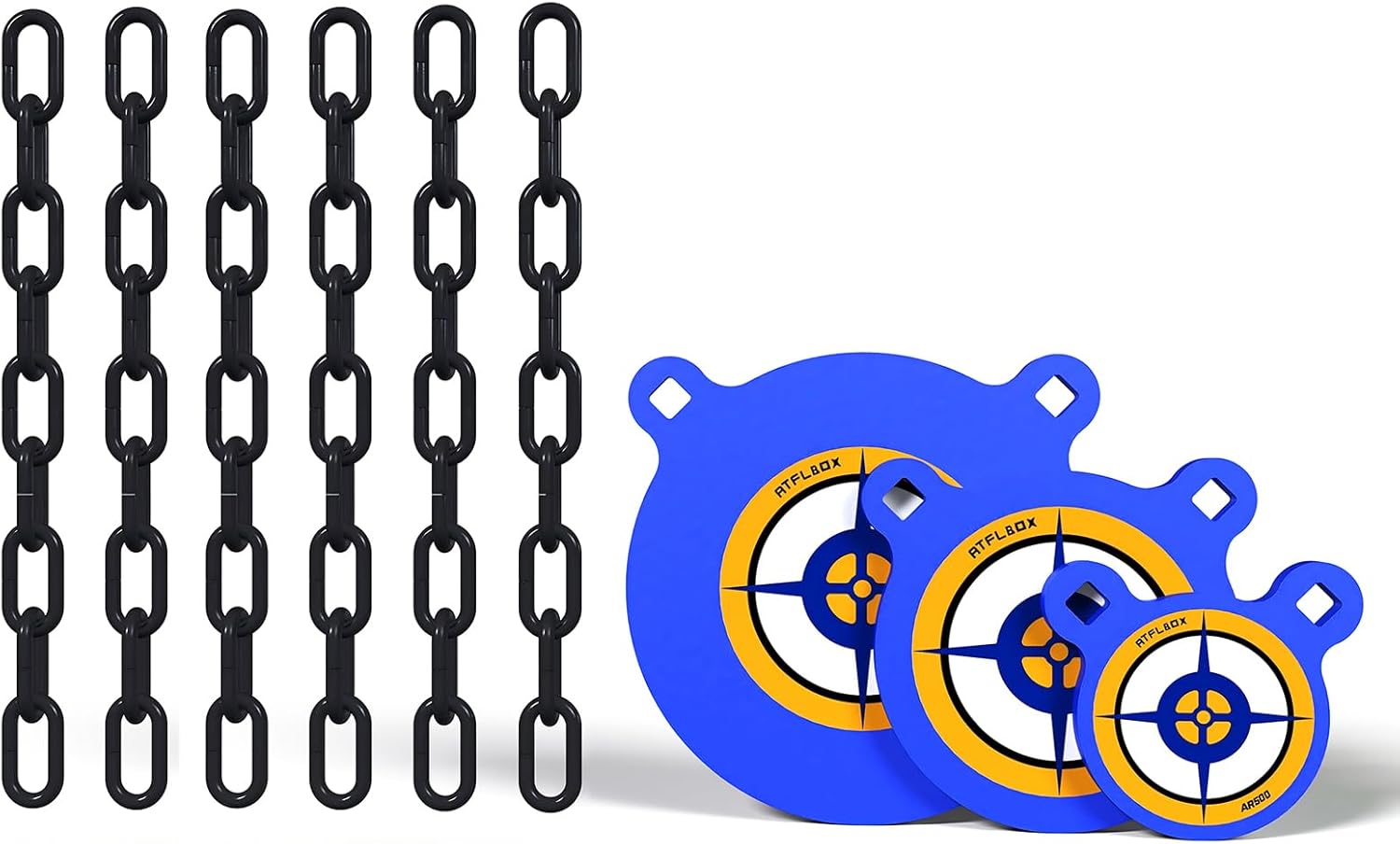 Atflbox AR500 Steel Target for Shooting, 1/2 inch Thick Metal Target with Mounting Kit, High Caliber Gong Silhouette Metal Targets for Precision Shooting