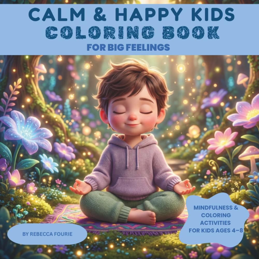 Calm & Happy Kids: A Coloring Book for Big Feelings, Mindfulness & Confidence: Mindfulness & Coloring Activities for Kids Ages 4–8