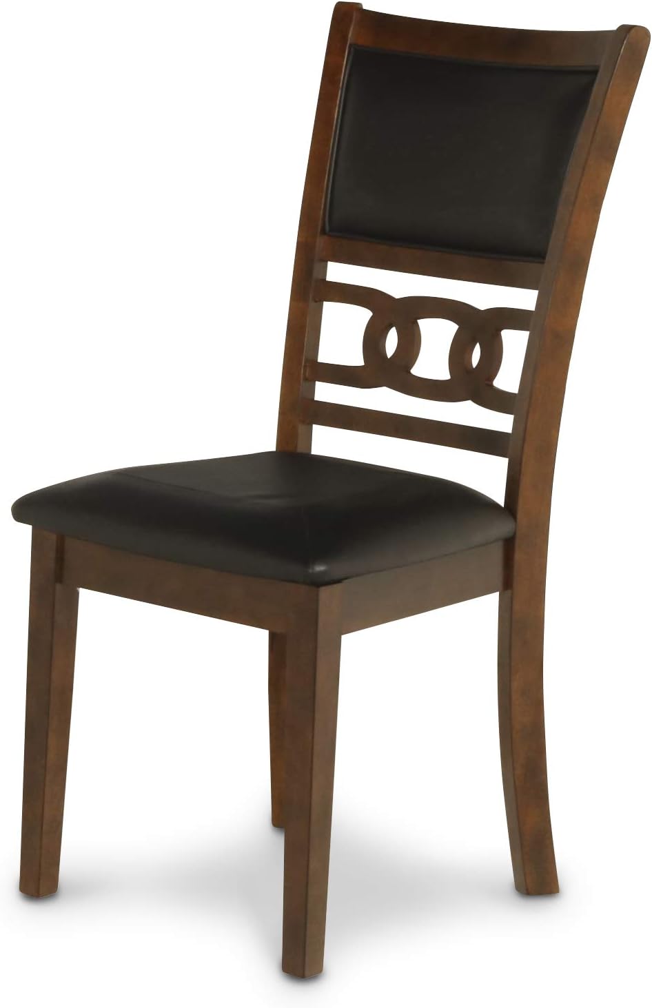 New Classic Furniture Gia 5-Piece Round Set with 1 Dining Table and 4 Chairs, 47-Inch, Brown - Table & Chair Sets