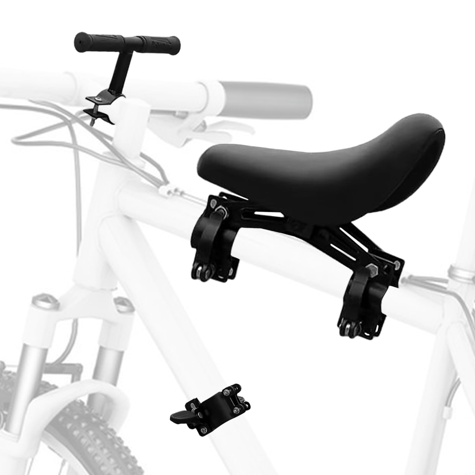 Vegena Child Bike Seat, Kids Bike Seat With Handlebar Attachment, Front Mounted Bicycle Seats For Children, Front Mounted Child Bike Seat Ideal For Ages 4-8 Years(Up To 80 Kg)