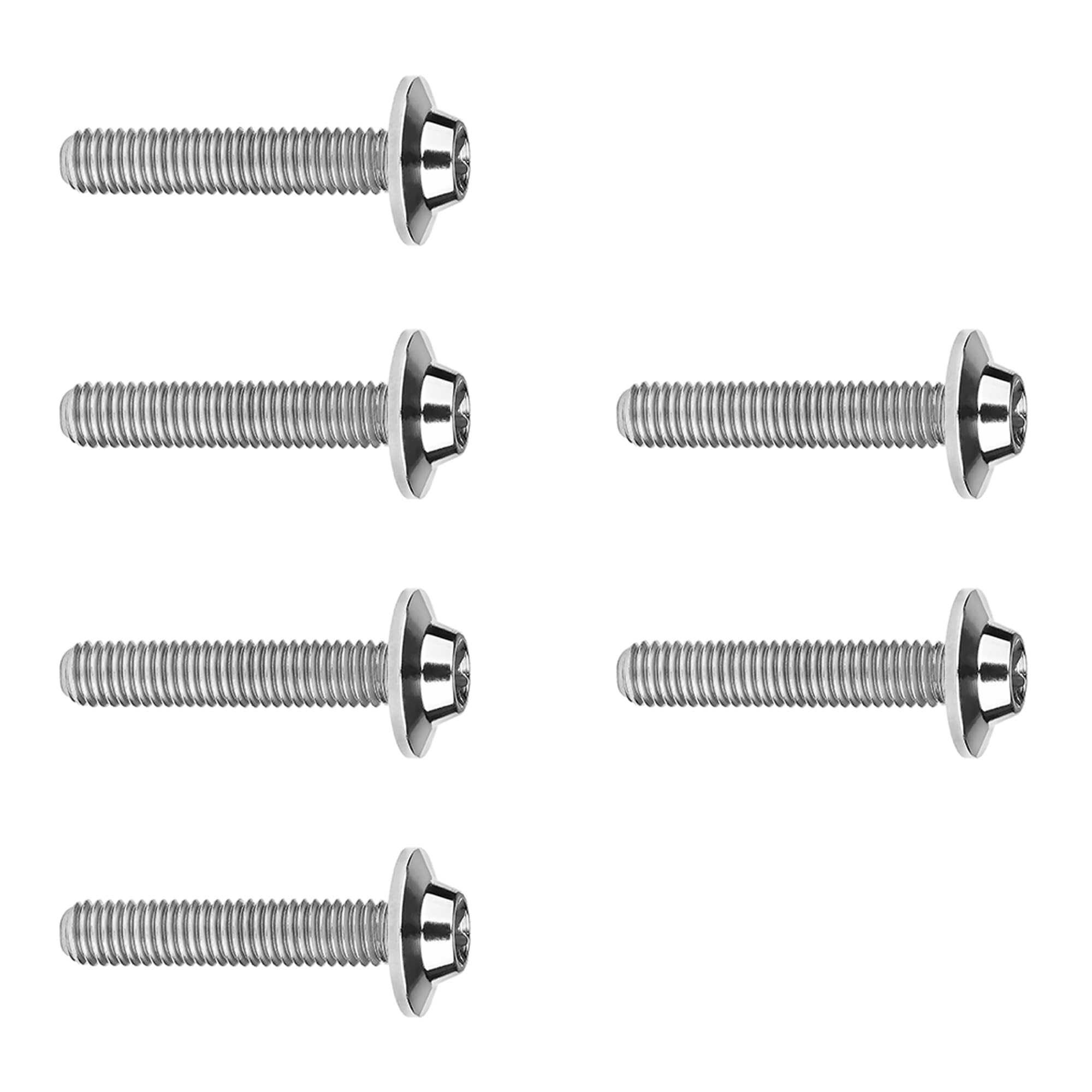 DWAMMEBRS Bolt M5 M6x10 12 15 20 25 30 35mm T25 T30 Torx Head Screw Pack of 6(Titanium,M5x30mm)