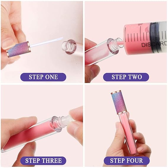 AMORIX 20 Pcs Empty Diamond Lip Gloss Tubes with Wand 5ml for DIY Lipgloss