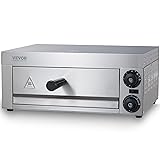 Pizza Oven Electric - 12 Inch Indoor Countertop Pizzaofen with Timer Adjust Temp <122-572℉>, 1500W Instant Pizzazz Maker with Handle, Crumb Tray, 360&deg; Uniform Bake Cooker for Commercial 12Inch Upgrade Pizza Oven