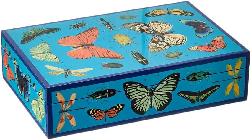 Jonathan Adler Large Botanist Lacquer Box, Purple