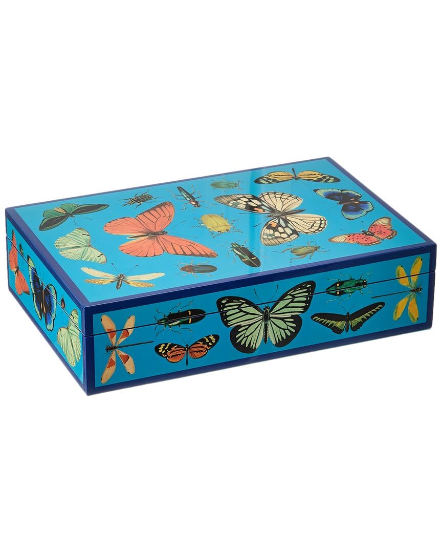 Large Botanist Lacquer Box, Purple