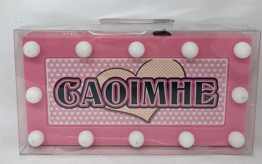 Caoimhe Childrens LED Personalised Name in Lights Room Sign